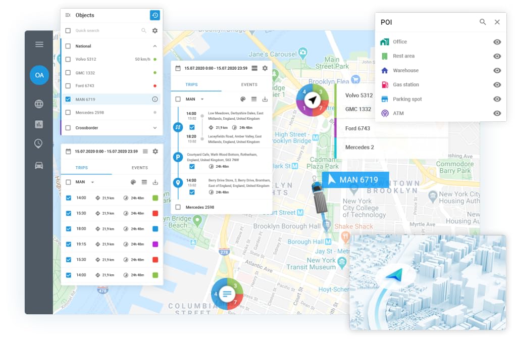 Dispositif de suivi de voiture GPS magnétique caché avec logiciel (longue durée de vie de la batterie) Traqueur en temps réel de camions, d'actifs, de personnes âgées et d'adolescents - Tracker secret - Suivi de flotte Global-View 