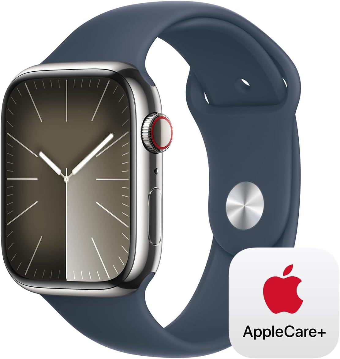 Apple Watch Series 9 [GPS + Cellular 45 mm] Smartwatch con caja de acero inoxidable dorada y correa milanesa dorada. Monitor de actividad física, aplicaciones de ECG y oxígeno en sangre, pantalla Retina siempre activa 