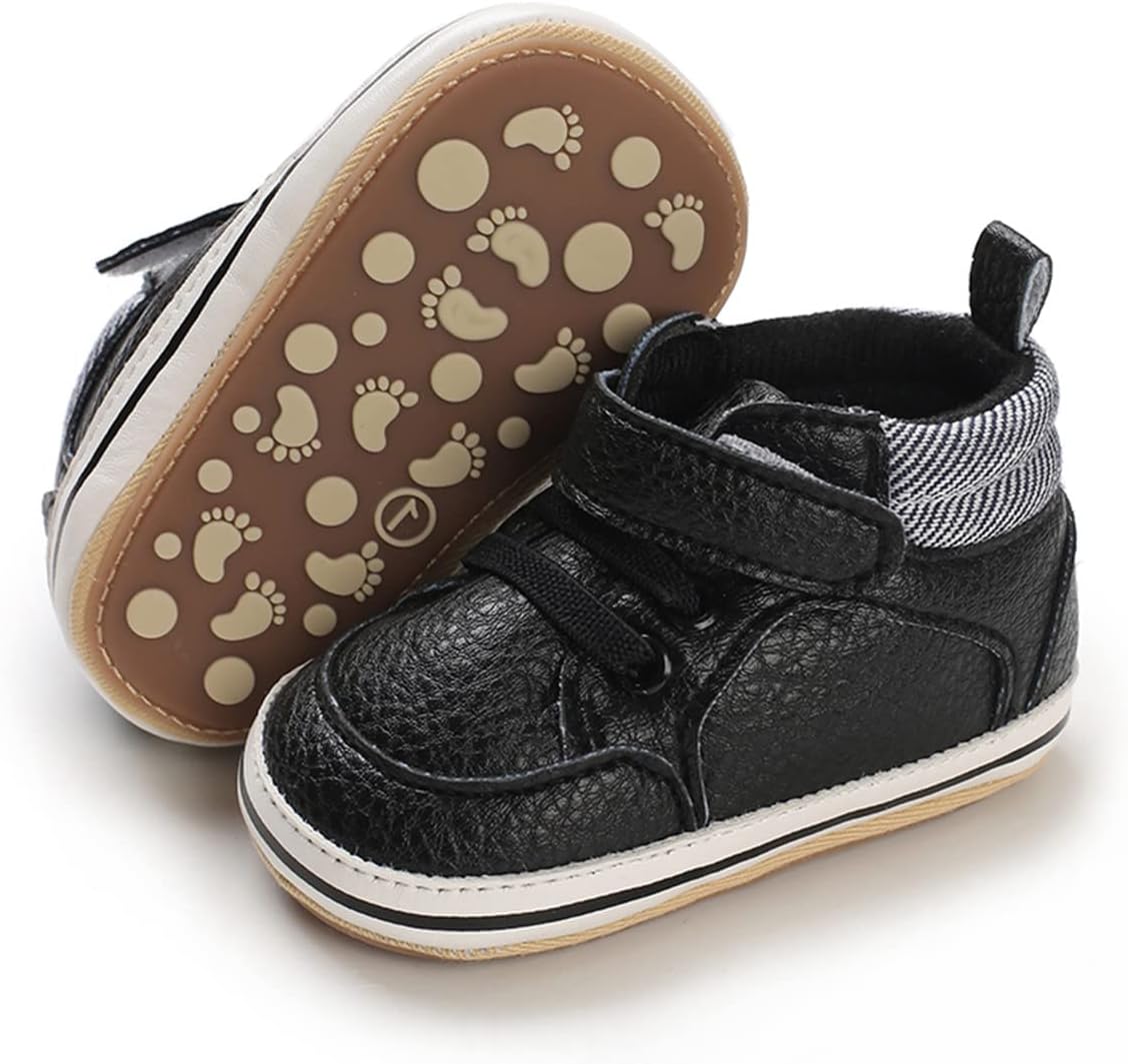 E-FAK Baby Shoes Boys Girls Infant Sneakers Non-Slip Rubber Sole Toddler Crib First Walker Shoes Xpress