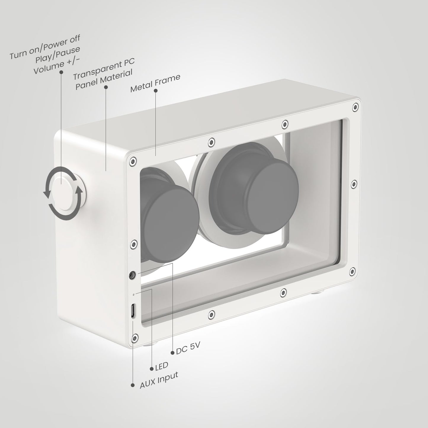 Altavoz Bluetooth portátil Cassette, Altavoces minimalistas de 16 W Bluetooth inalámbrico alto, sonido potente HD y amplia compatibilidad V5.3 para interiores y exteriores - Negro 