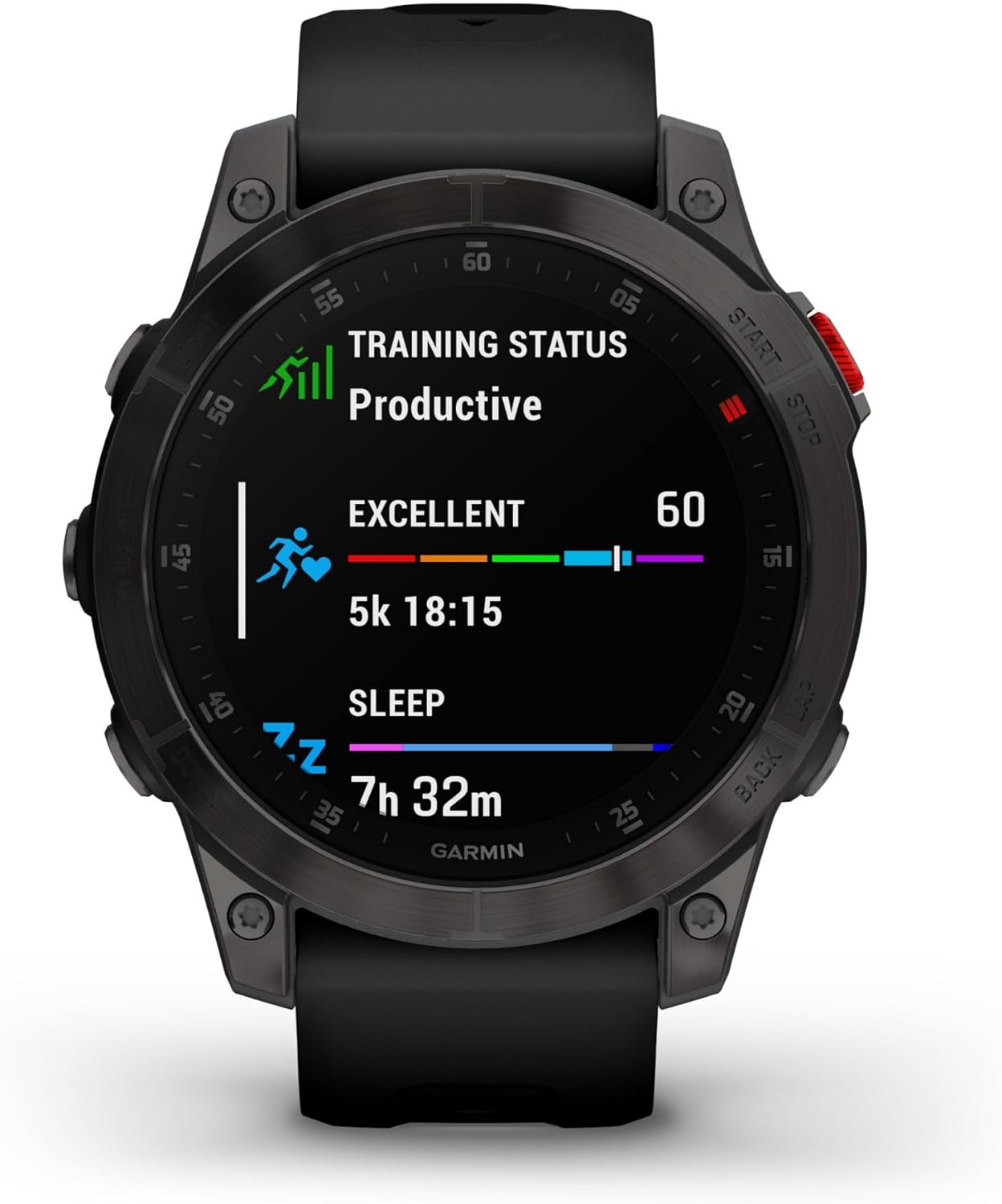 Garmin 010-02582-10 epix Gen 2, montre intelligente active haut de gamme, fonctionnalités de santé et de bien-être, écran tactile AMOLED, montre d'aventure avec fonctionnalités avancées, titane noir 