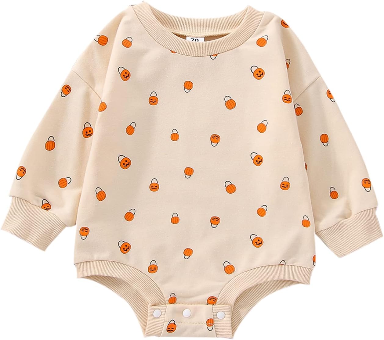 FYBITBO Halloween Baby Girl Boy Clothes Pumpkin Romper Sweatshirt Onesie Long Sleeve Bodysuit Top Fall Winter Outfit Xpress