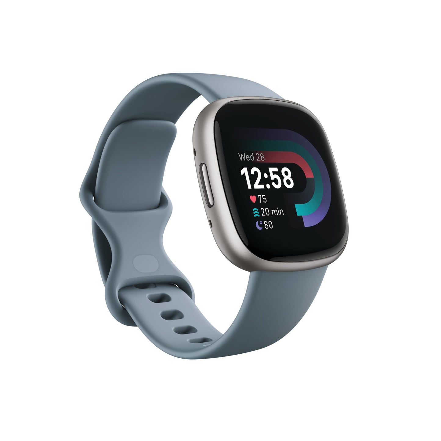 Fitbit Versa 4 Montre intelligente de fitness avec préparation quotidienne, GPS, fréquence cardiaque 24h/24 et 7j/7, plus de 40 modes d'exercice, suivi du sommeil et plus encore, rose sable/cuivre rose, taille unique (bracelets S et L inclus) 