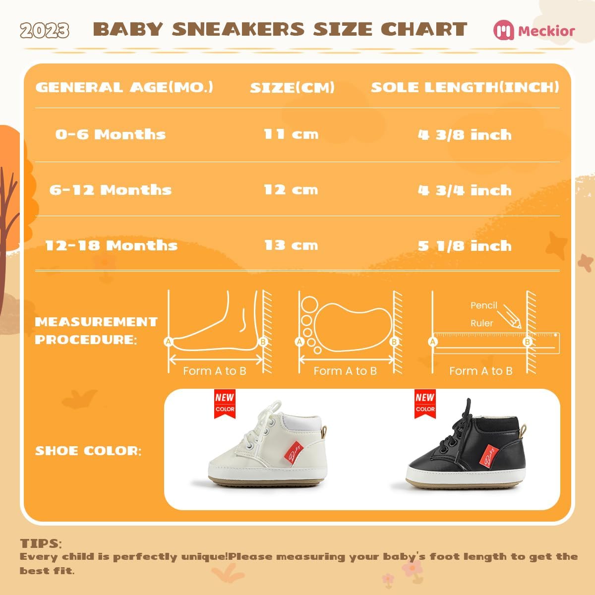 Meckior Toddler Baby Boys Girls High Tops Ankle Sneakers Soft Anti-Slip Sole PU Leather Moccasins Infant Newborn Prewalker First Walking Crib Shoes Xpress