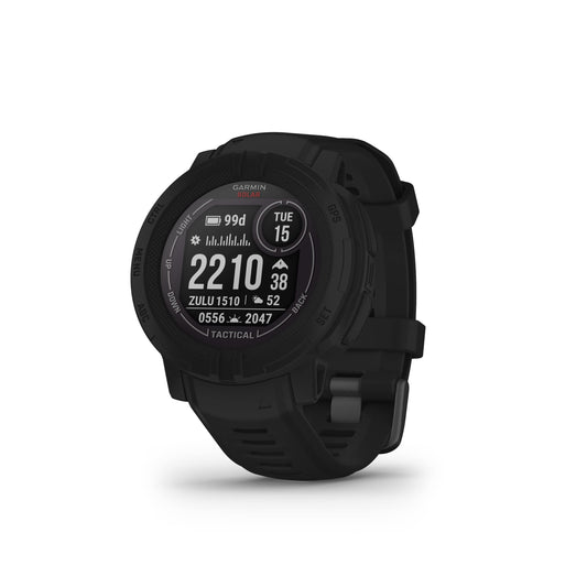 Garmin Instinct 2 Solar, Tactical-Edition, GPS Outdoor Watch, Solar Charging Capabilities, Multi-GNSS Support, Tracback Routing, Black