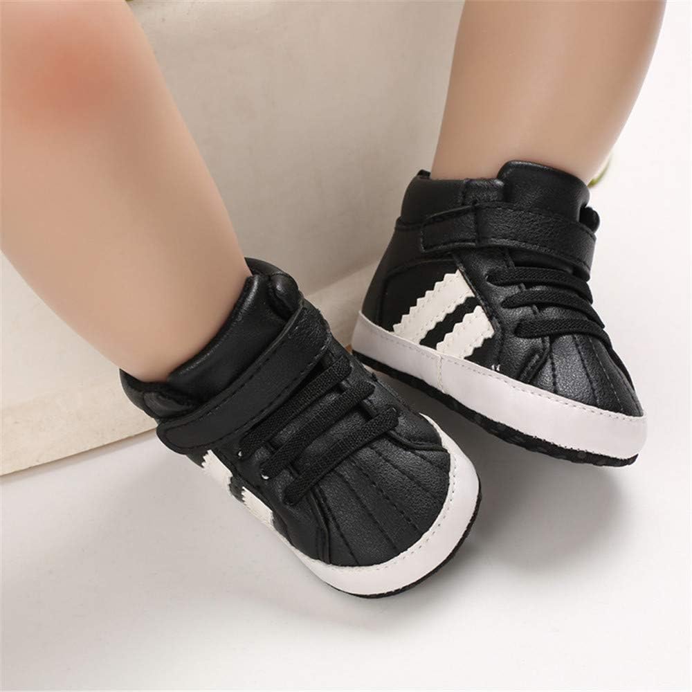 Meckior Toddler Baby Boys Girls High Tops Ankle Sneakers Soft Anti-Slip Sole PU Leather Moccasins Infant Newborn Prewalker First Walking Crib Shoes Xpress