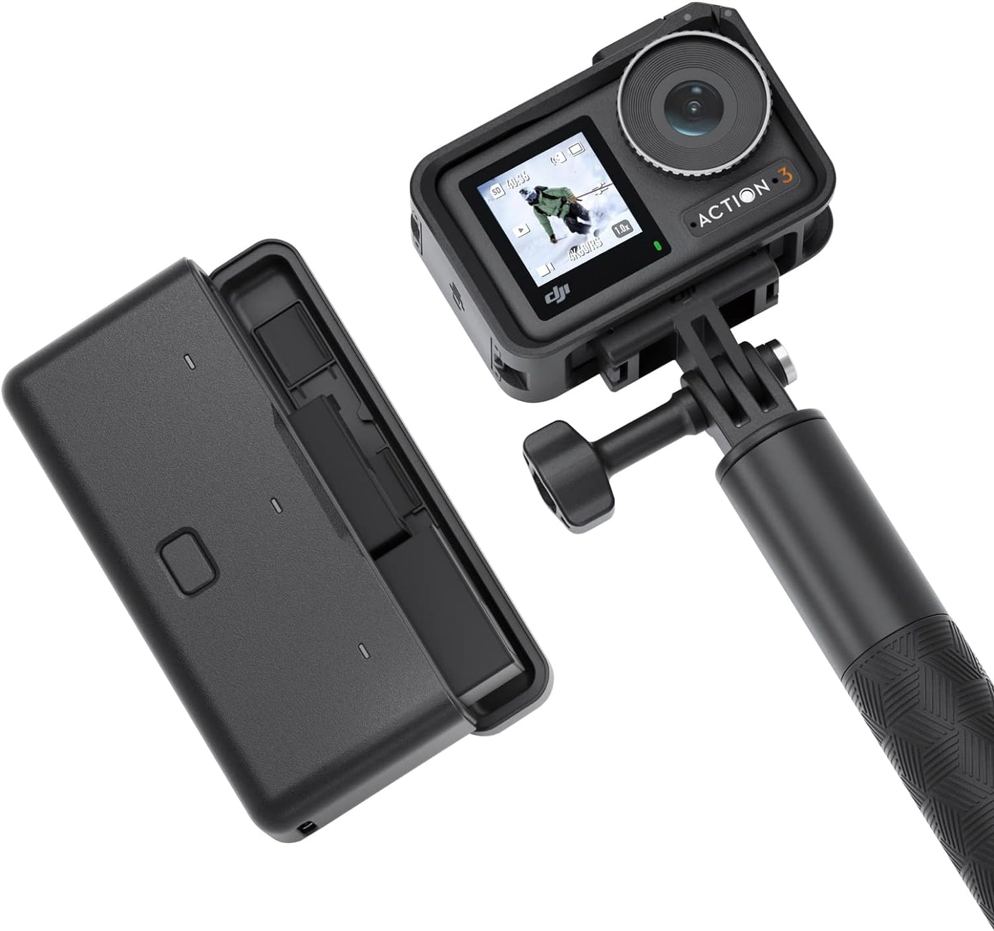 DJI Osmo Action 3 Standard Combo, Waterproof Action Camera with 4K HDR & Super-Wide FOV, 10-Bit Color Depth, HorizonSteady, Cold Resistant & Long-Lasting, Vlogging Camera for YouTube Xpress