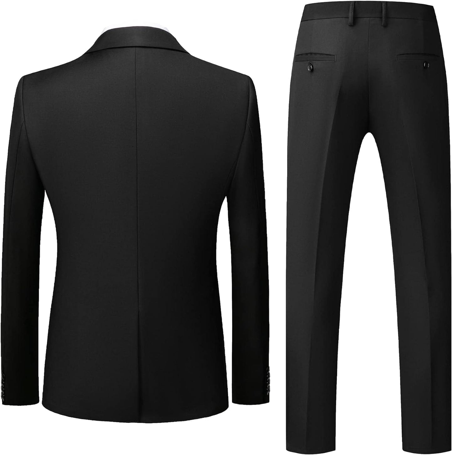 UNINUKOO Men's Suit Slim Fit 2 Button 2 Piece Suits for Men Party Formal Dress Solid Tuxedo Blazer Jacket Pants Set