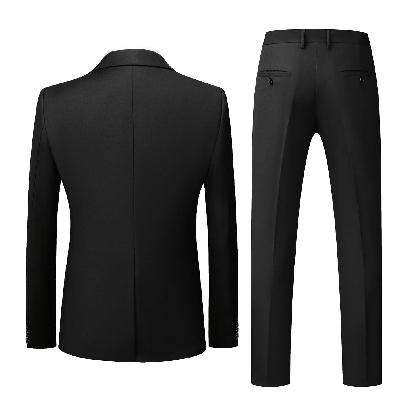 UNINUKOO Men's Suit Slim Fit 2 Button 2 Piece Suits for Men Party Formal Dress Solid Tuxedo Blazer Jacket Pants Set