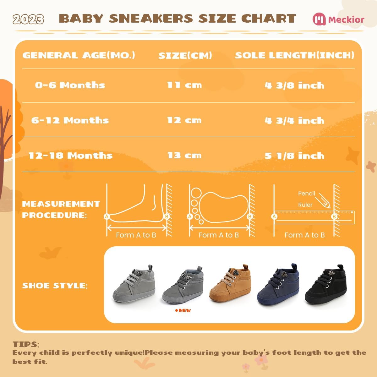 Meckior Toddler Baby Boys Girls High Tops Ankle Sneakers Soft Anti-Slip Sole PU Leather Moccasins Infant Newborn Prewalker First Walking Crib Shoes Xpress