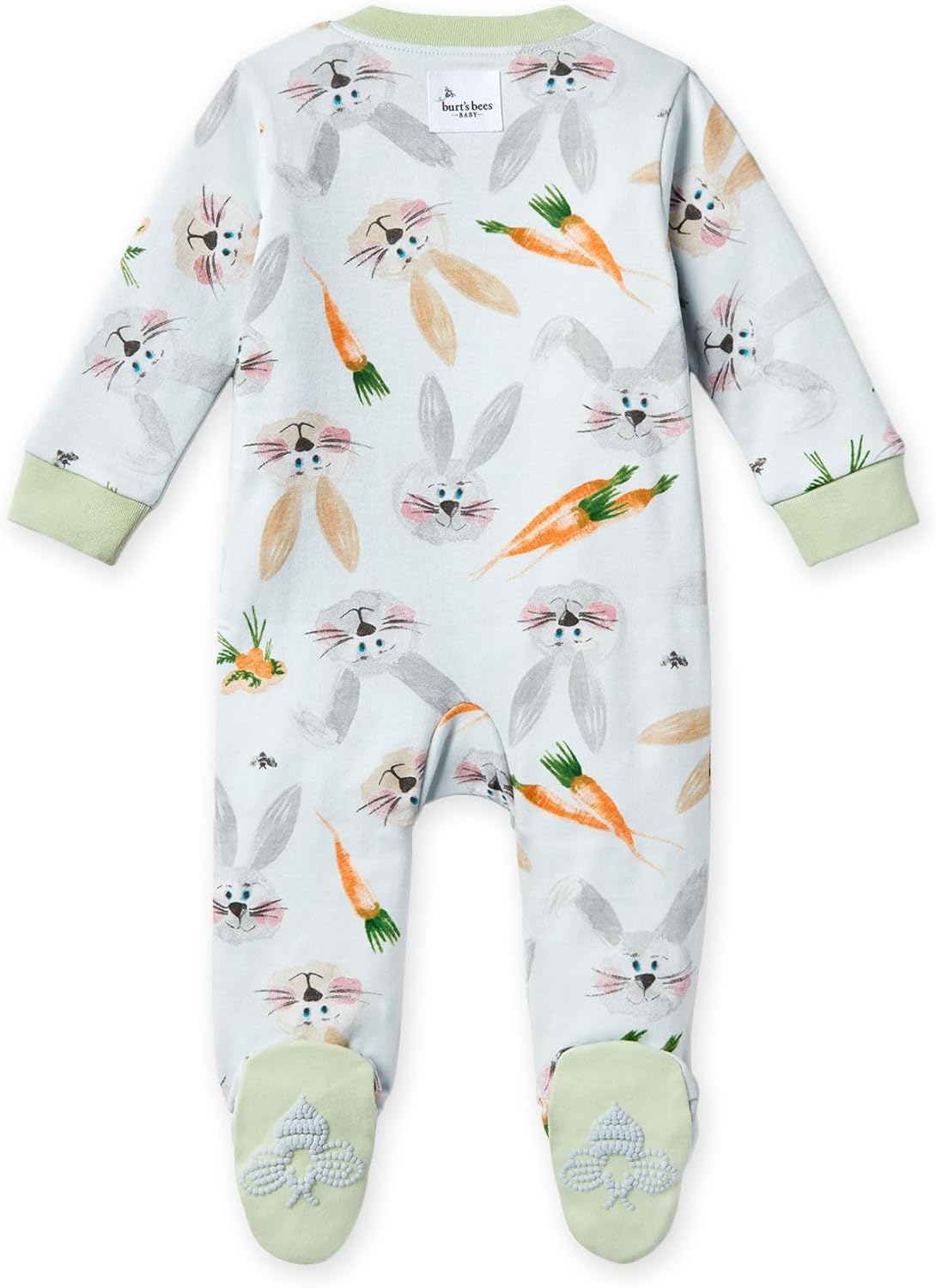 Burt's Bees Baby Baby Girls' Sleep and Play Pajamas, 100% Organic Cotton One-Piece Romper Jumpsuit Zip Front Pjs Xpress