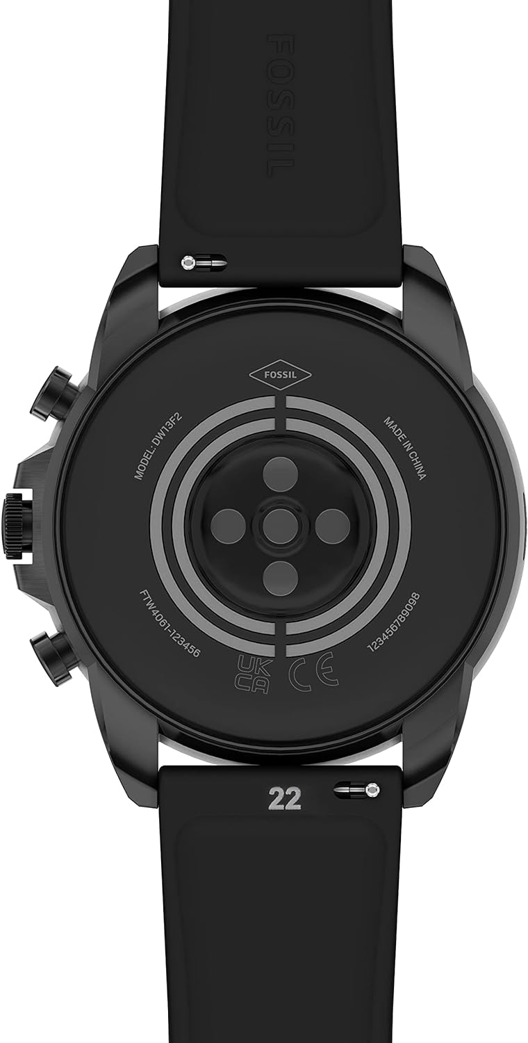 Fossil Gen 6 Reloj inteligente con pantalla táctil de 44 mm para hombres con Alexa incorporado, rastreador de ejercicios, rastreador de actividad, rastreador de sueño, GPS, altavoz, control de música, notificaciones de teléfonos inteligentes