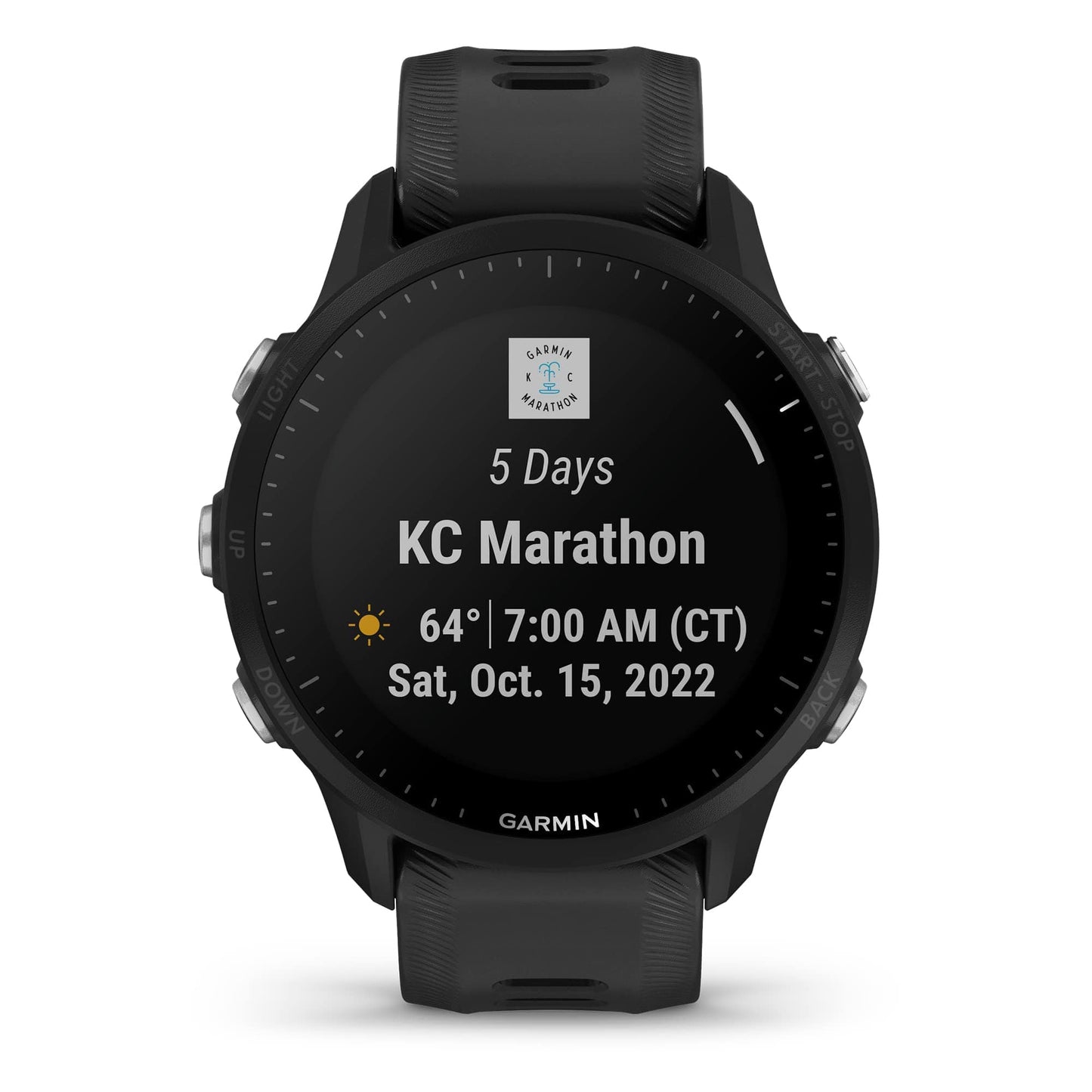 Garmin Forerunner® 955 Solar, montre intelligente de course GPS avec capacités de charge solaire, adaptée aux triathlètes, batterie longue durée, Whitestone 