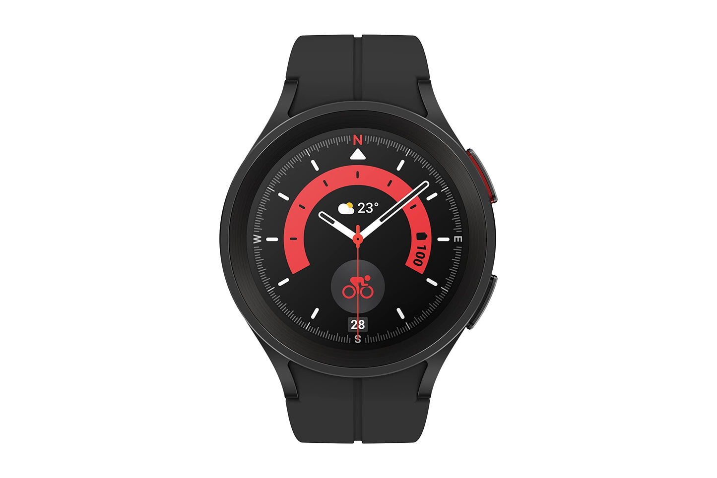 Montre intelligente Samsung Galaxy Watch 5 Pro 45 mm avec GPS, fréquence cardiaque, suivi de la condition physique - Titane, verre saphir, batterie améliorée 