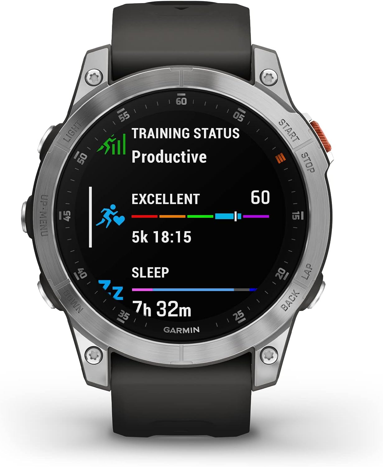 Garmin 010-02582-10 epix Gen 2, montre intelligente active haut de gamme, fonctionnalités de santé et de bien-être, écran tactile AMOLED, montre d'aventure avec fonctionnalités avancées, titane noir 