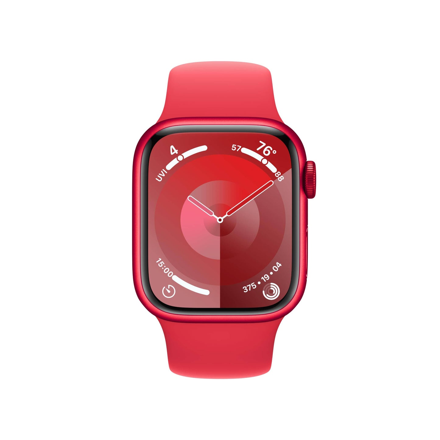 Montre intelligente Apple Watch Series 9 [GPS 45 mm] avec boîtier en aluminium rose et boucle sport rose. Tracker d'activité, applications d'oxygène dans le sang et d'ECG, écran Retina toujours allumé, neutre en carbone 