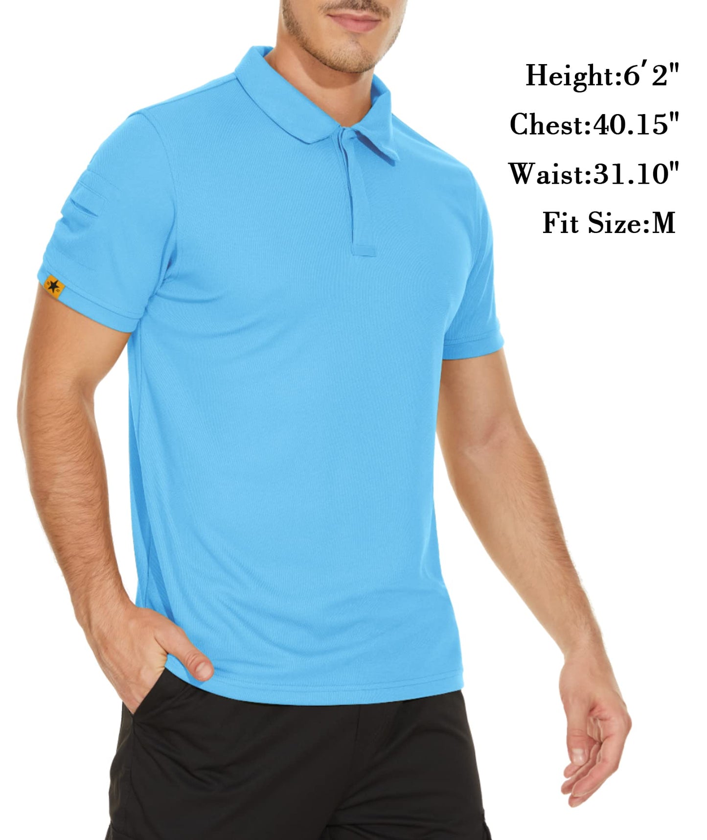 V VALANCH Mens Polo Shirts Short Sleeve Moisture Wicking Golf Polo Athletic Collared Shirt Tennis T-Shirt Tops