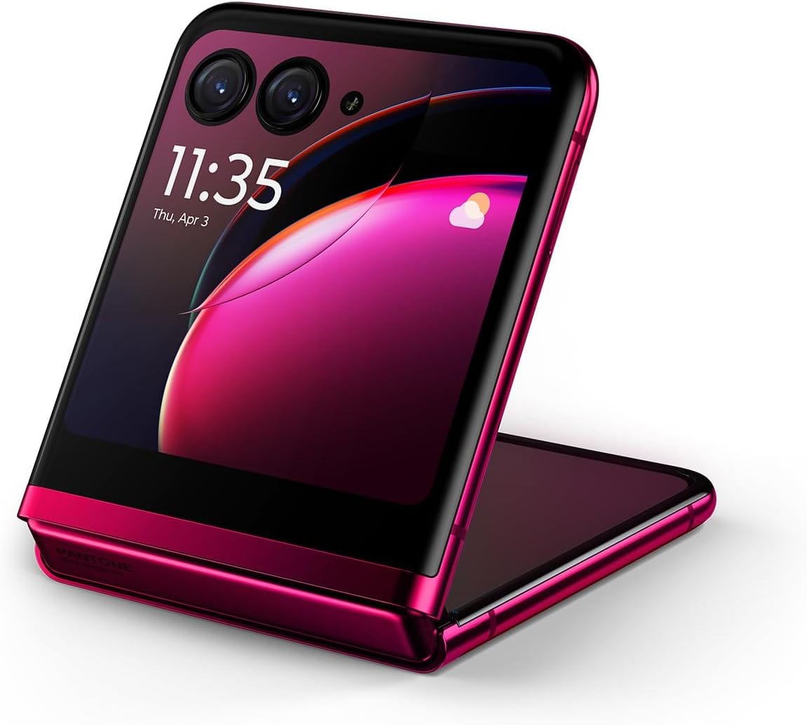 Motorola Razr+ | 2023 | Débloqué | Fabriqué pour les États-Unis 8/256 | Appareil photo 32 MP | Magenta, 73,95 x 170,83 x 6,99 mm 