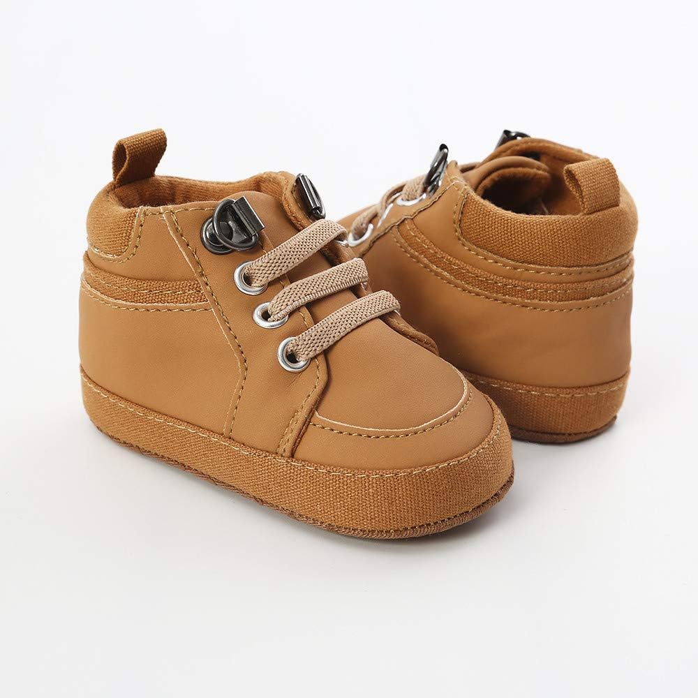 Meckior Toddler Baby Boys Girls High Tops Ankle Sneakers Soft Anti-Slip Sole PU Leather Moccasins Infant Newborn Prewalker First Walking Crib Shoes Xpress