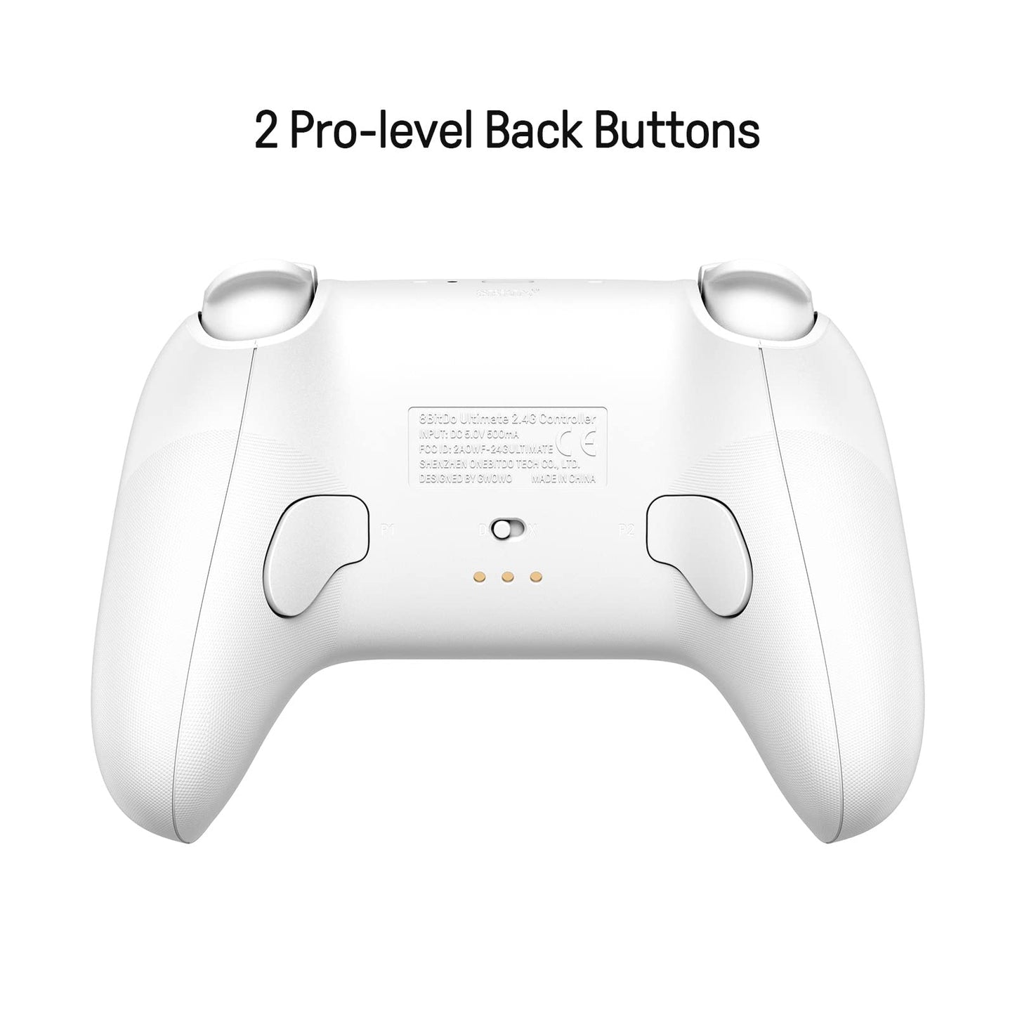 Controlador inalámbrico 8Bitdo Ultimate de 2,4 g con base de carga, actualización de joystick de efecto Hall, Gamepad profesional con botones traseros y función Turbo para PC, Android, Steam Deck y Apple (púrpura) 