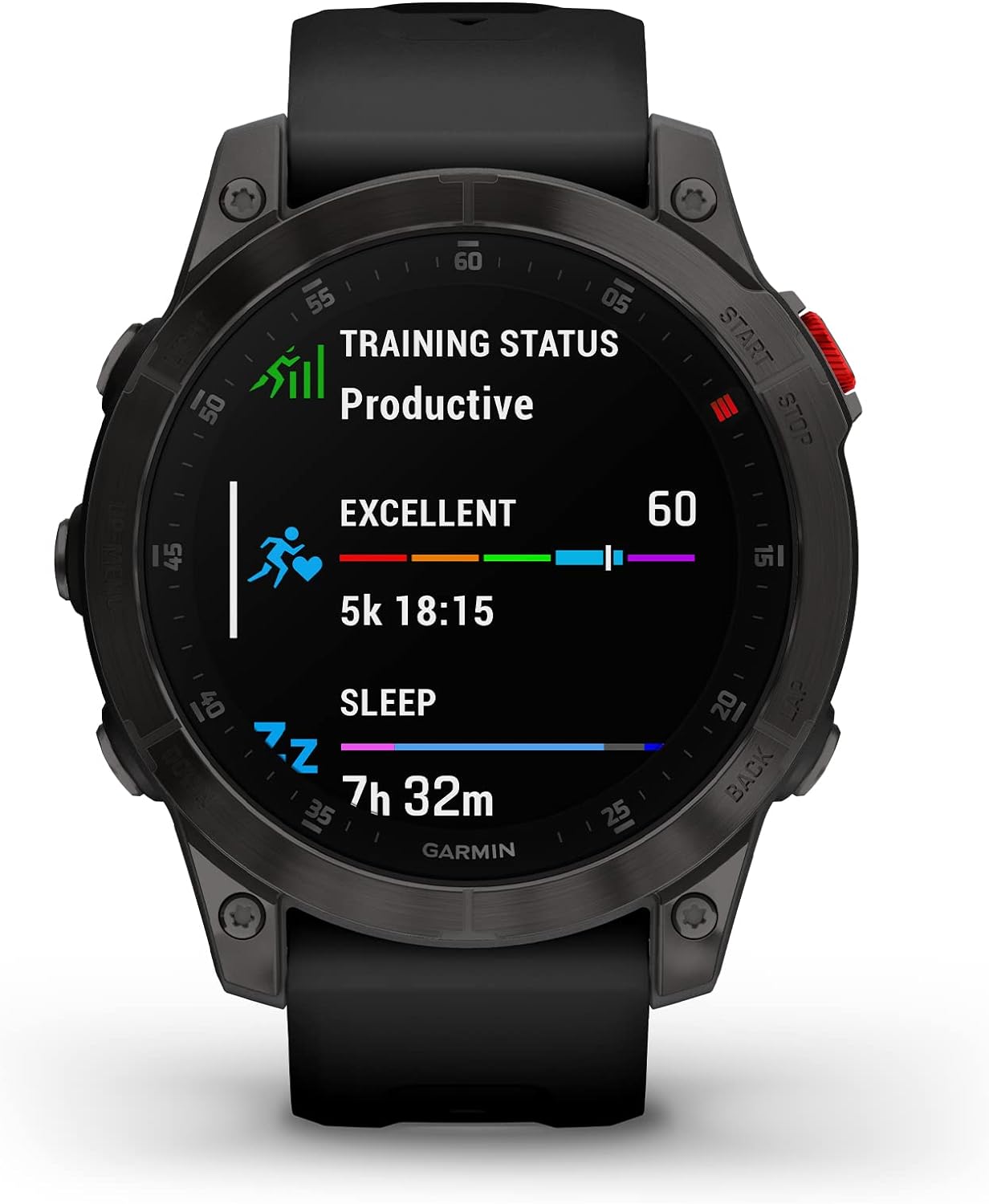 Garmin 010-02582-10 epix Gen 2, montre intelligente active haut de gamme, fonctionnalités de santé et de bien-être, écran tactile AMOLED, montre d'aventure avec fonctionnalités avancées, titane noir 