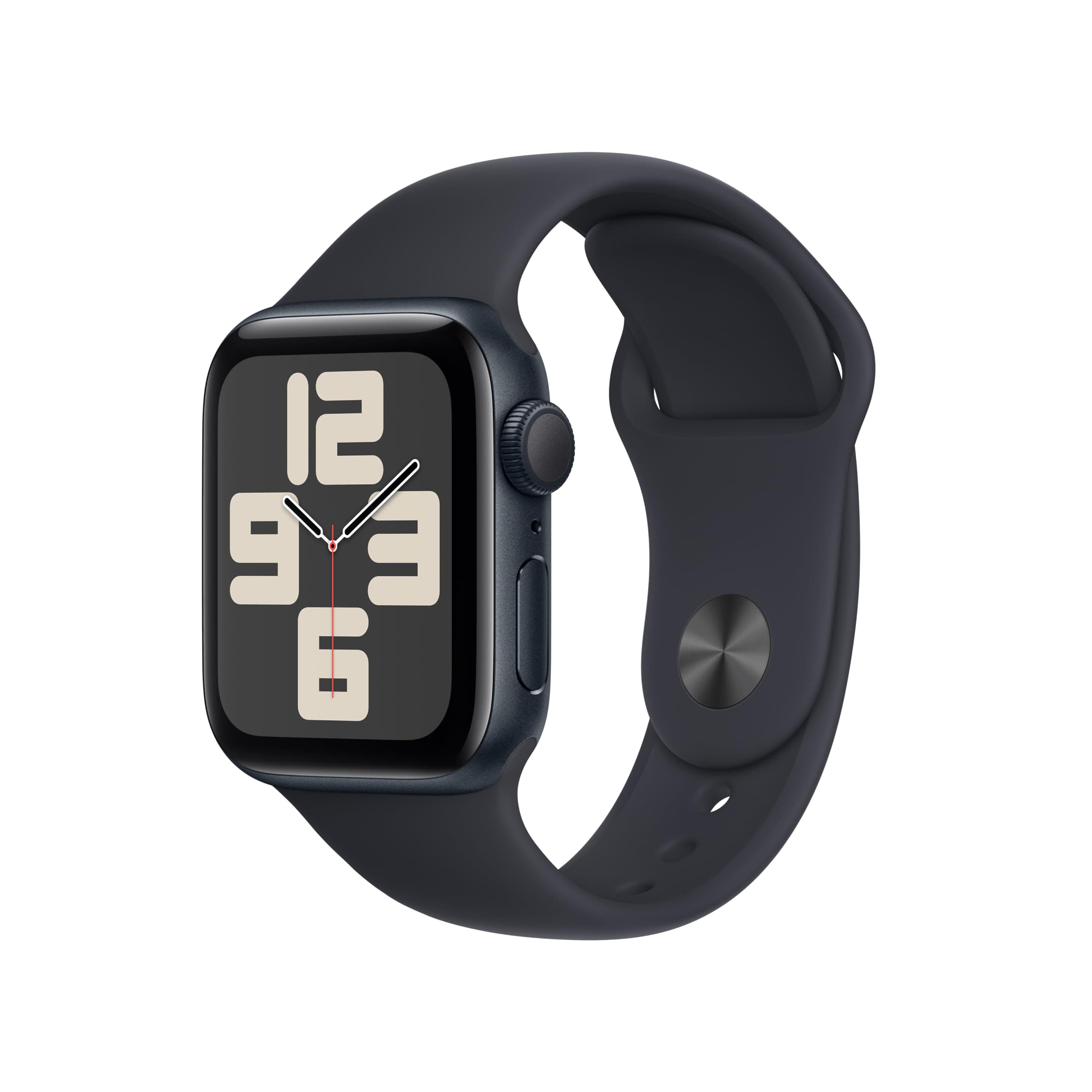 Apple Watch SE (2e génération) [GPS 40 mm] Montre intelligente avec boîtier en aluminium minuit et bracelet sport minuit S/M. Suivi de la condition physique et du sommeil, détection des accidents, moniteur de fréquence cardiaque 