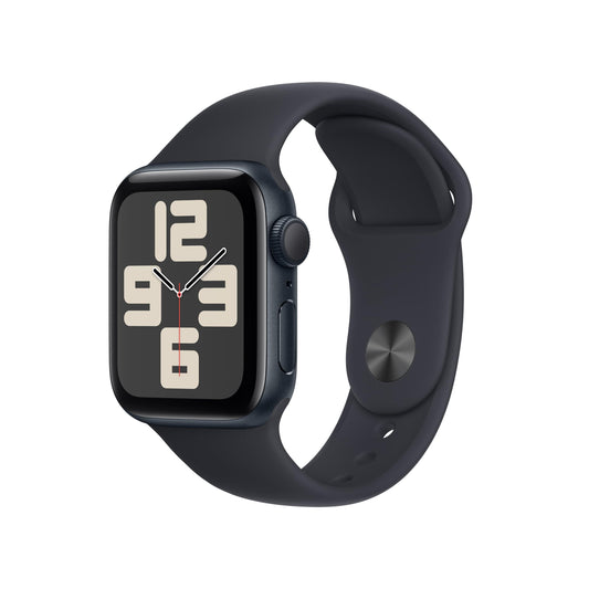 Apple Watch SE (2.ª generación) [GPS 40 mm] Smartwatch con caja de aluminio Midnight y correa deportiva Midnight S/M. Seguimiento de actividad física y sueño, Detección de accidentes, Monitor de frecuencia cardíaca 