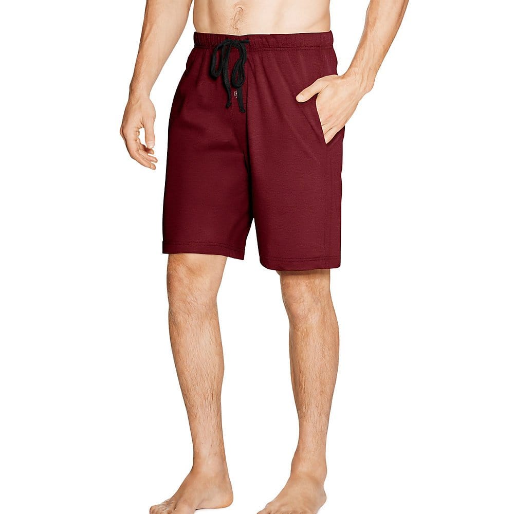 Hanes Men's 2-Pack Cotton Knit Shorts Waistband & Pockets, Assorted Colors and Sizes