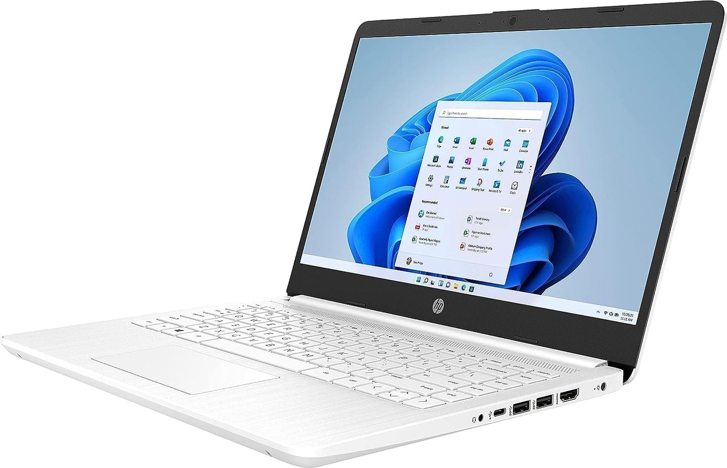 HP le plus récent ordinateur portable ultra léger de 14 po pour étudiants et entreprises, Intel Quad-Core N4120, 8 Go de RAM, 192 Go de stockage (64 Go eMMC + 128 Go Micro SD), 1 an Office 365, webcam, HDMI, WiFi, USB-A&amp;C, Win 11 S 