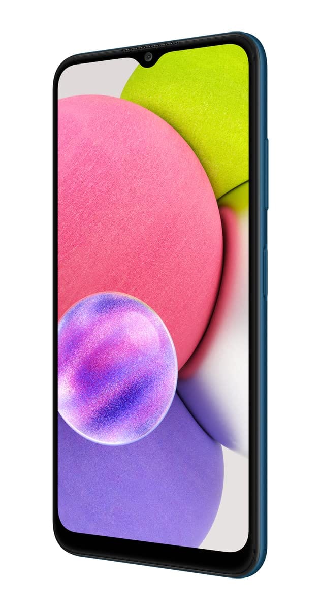 Teléfono celular Samsung Galaxy A03s, teléfono inteligente Android desbloqueado AT&amp;T GSM, 32 GB, batería de larga duración, almacenamiento ampliable, 3 lentes de cámara, pantalla infinita - negro (renovado) 