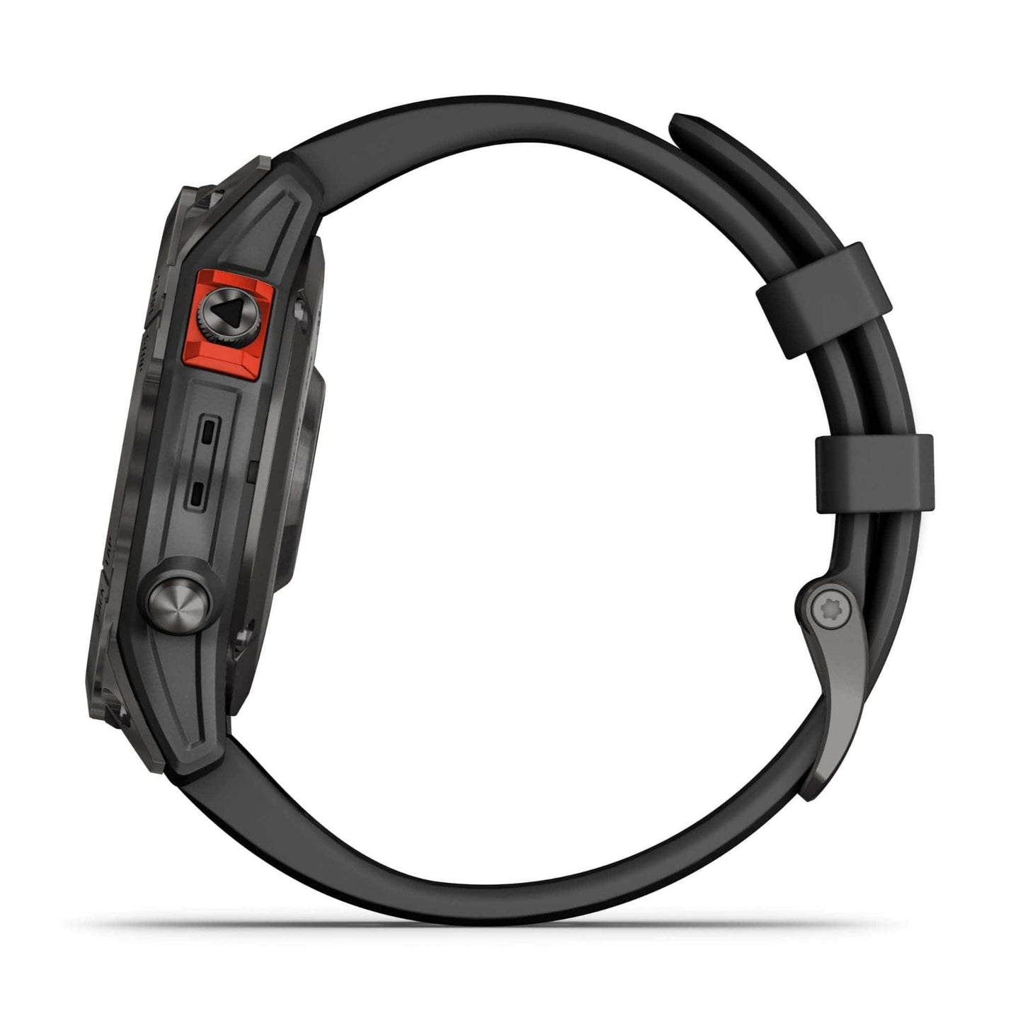 Garmin fenix 7S, reloj inteligente de aventuras de tamaño más pequeño, reloj resistente para exteriores con GPS, pantalla táctil, funciones de salud y bienestar, plateado con correa de grafito, 010-02539-00 