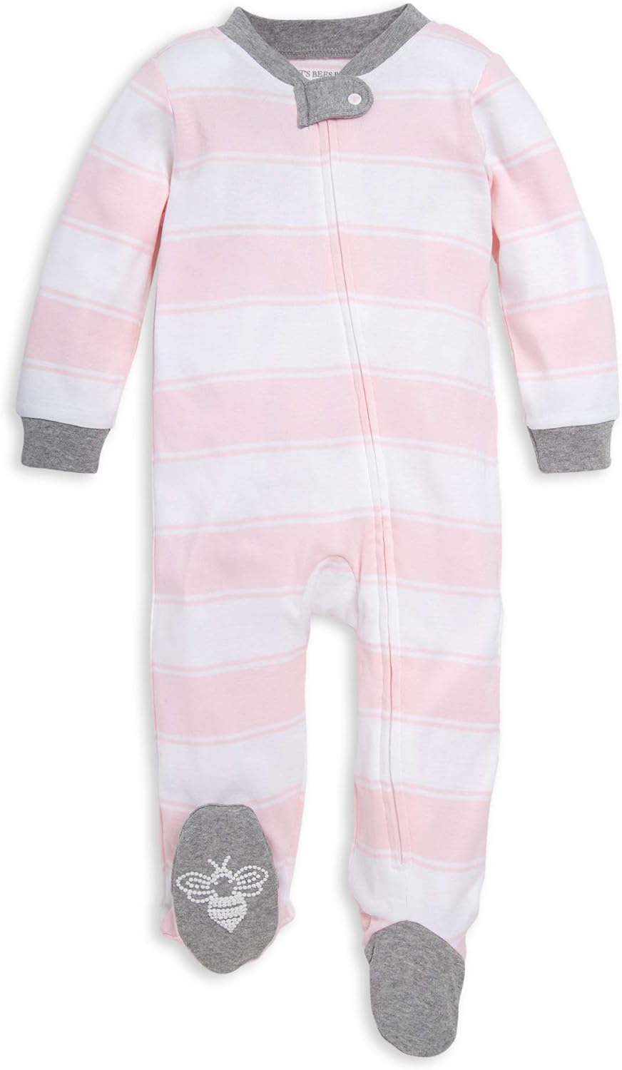 Burt's Bees Baby Baby Girls' Sleep and Play Pajamas, 100% Organic Cotton One-Piece Romper Jumpsuit Zip Front Pjs Xpress