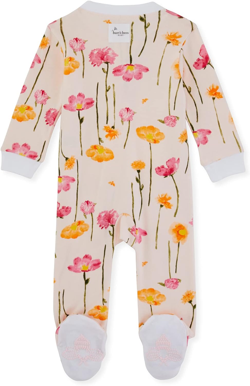 Burt's Bees Baby Baby Girls' Sleep and Play Pajamas, 100% Organic Cotton One-Piece Romper Jumpsuit Zip Front Pjs Xpress