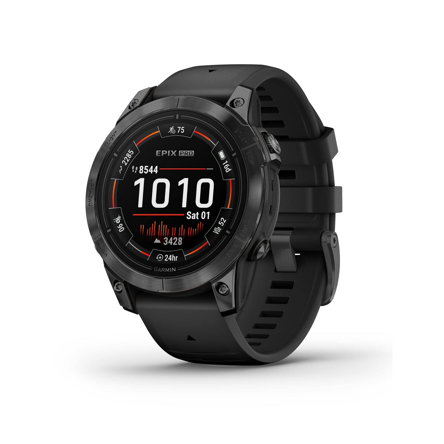 Garmin epix Pro (Gen 2) Sapphire Edition, 51 mm, reloj inteligente de alto rendimiento, tecnología de entrenamiento avanzada, linterna incorporada, negro 