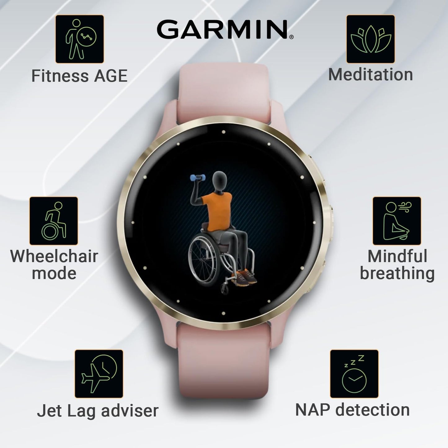 Wearable4U Garmin Venu 3 : montre intelligente 45 mm en acier inoxydable argenté | Écran AMOLED 1,4" jusqu'à 14 jours d'autonomie | Montre multisport pour homme – Whitestone | Fonctionnalités avancées de santé et de remise en forme 