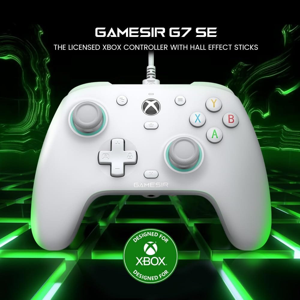 GameSir G7 SE Manette filaire pour Xbox Series X|S, Xbox One et Windows 10/11, manette de jeu Plug and Play avec joysticks à effet Hall/déclencheur Hall, prise audio 3,5 mm 