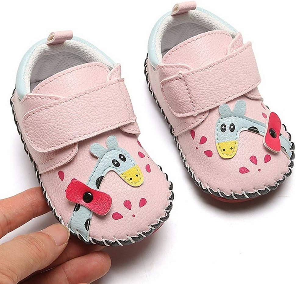 HsdsBebe Baby Boys Girls Pu Leather Hard Bottom Walking Sneakers Toddler Rubber Sole First Walkers Infant Cartoon Slippers Crib Shoes Xpress