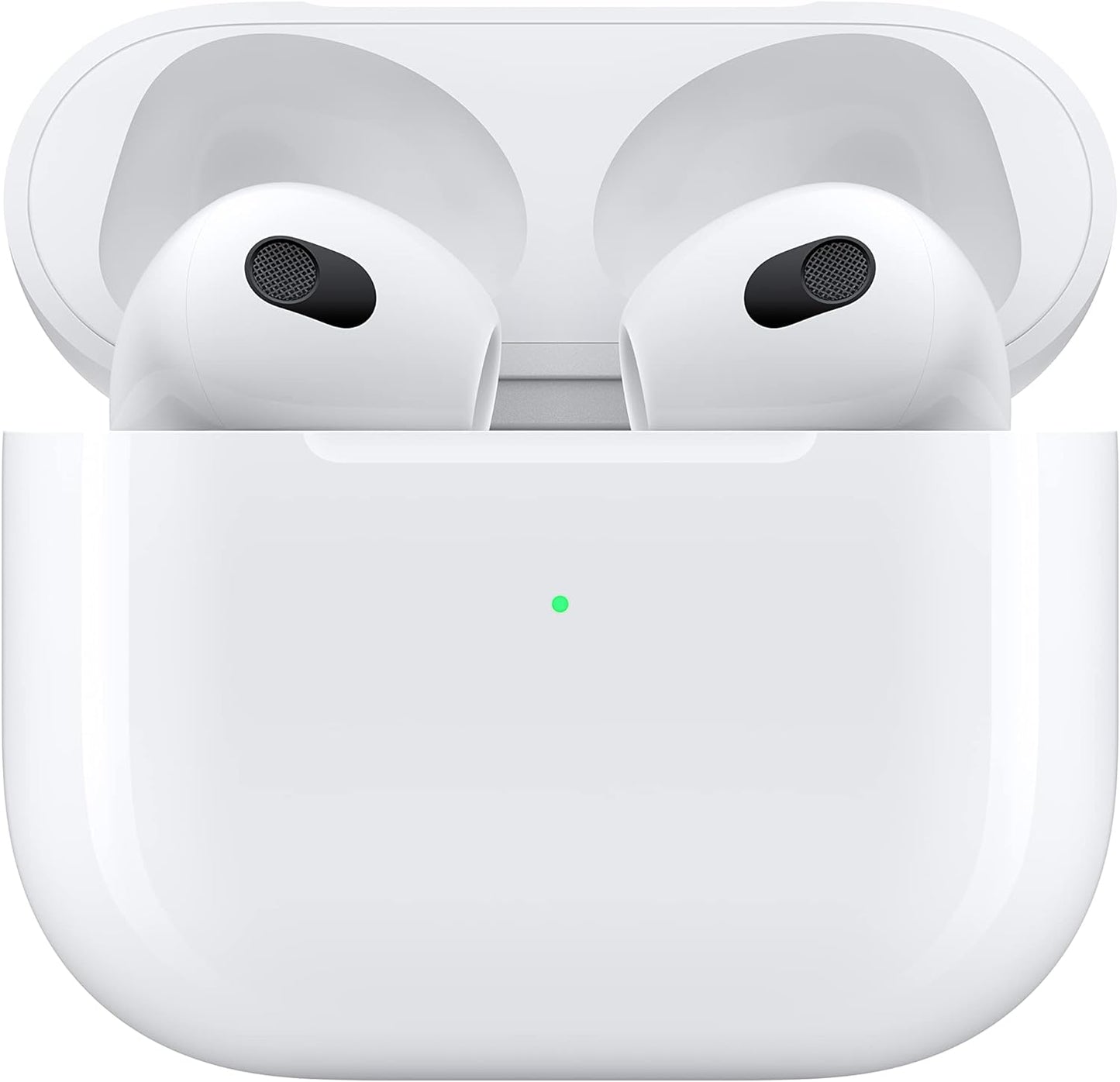 Écouteurs sans fil Apple AirPods (3e génération), écouteurs Bluetooth, audio spatial personnalisé, résistants à la sueur et à l'eau, étui de chargement Lightning inclus, jusqu'à 30 heures d'autonomie de la batterie 