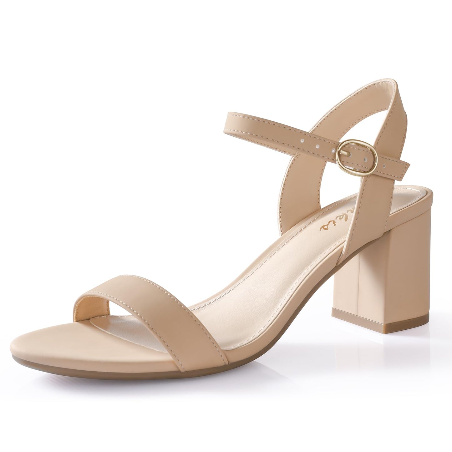 Ankis Tacones Negros Desnudos, Bloque De 2.5 '' Tacón Grueso Blanco Claro Plateado Tacones De Punta Abierta Elegantes Para Mujer Correa De Tobillo Bajo Corto Vestido De Tiras Grueso Sandalia Cómoda Fiesta Informal Boda Evento Zapatos De Verano 