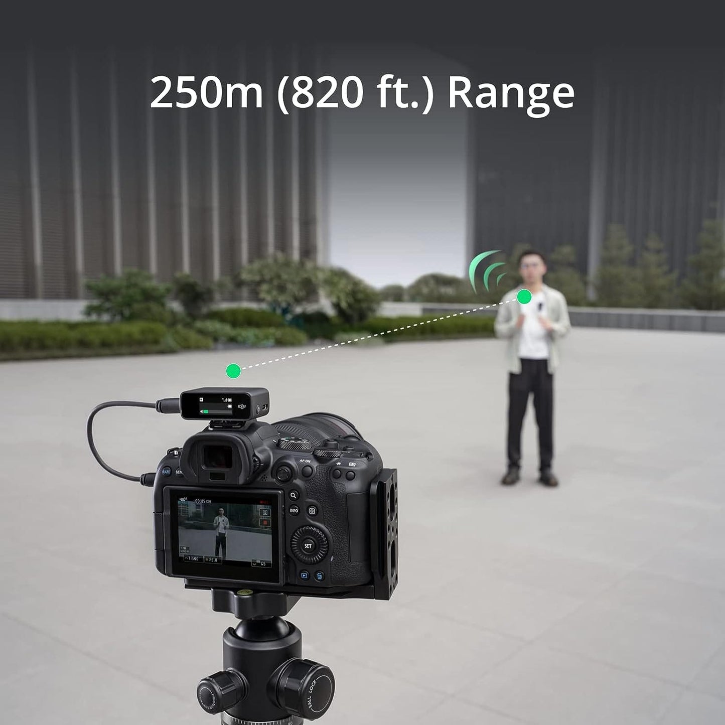 DJI Mic (2 TX + 1 RX + Charging Case), Wireless Lavalier Microphone, 250m (820 ft.) Range, 15-Hour Battery, Noise Cancellation, Wireless Microphone for PC, iPhone, Andriod, Record Interview, Vlogs Xpress