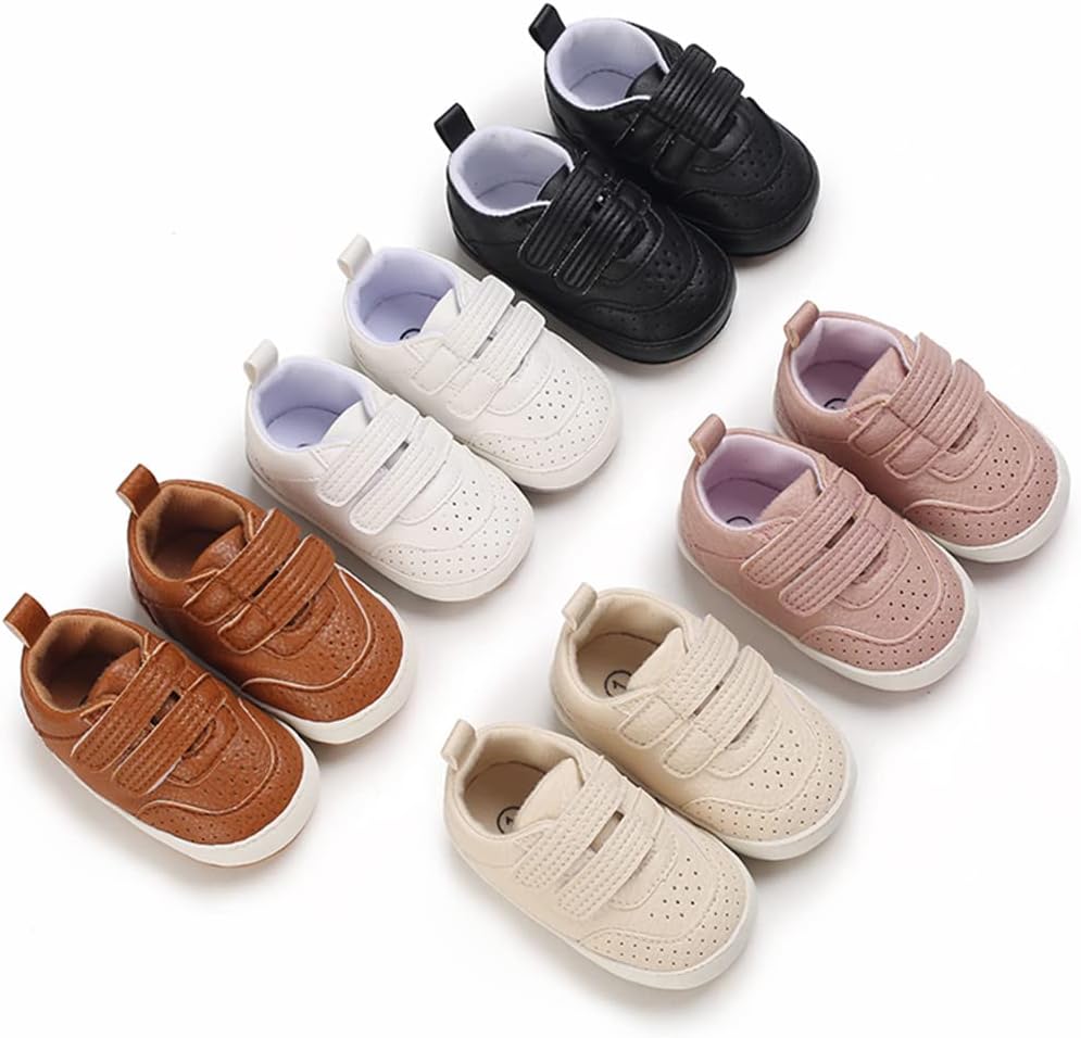 E-FAK Baby Shoes Boys Girls Infant Sneakers Non-Slip Rubber Sole Toddler Crib First Walker Shoes Xpress