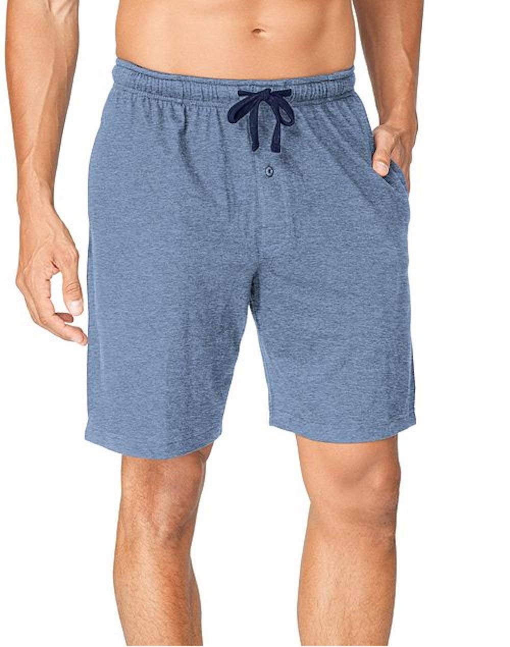 Hanes Men's 2-Pack Cotton Knit Shorts Waistband & Pockets, Assorted Colors and Sizes