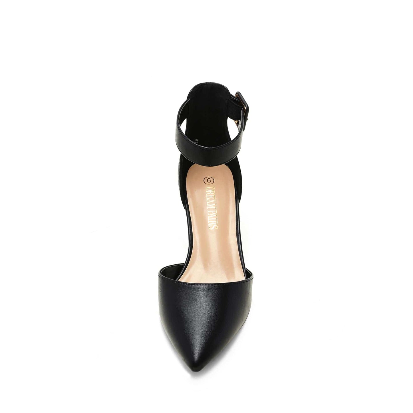 DREAM PAIRS ANNEE Pointed Toe Low Chunky Heels Pump Shoes