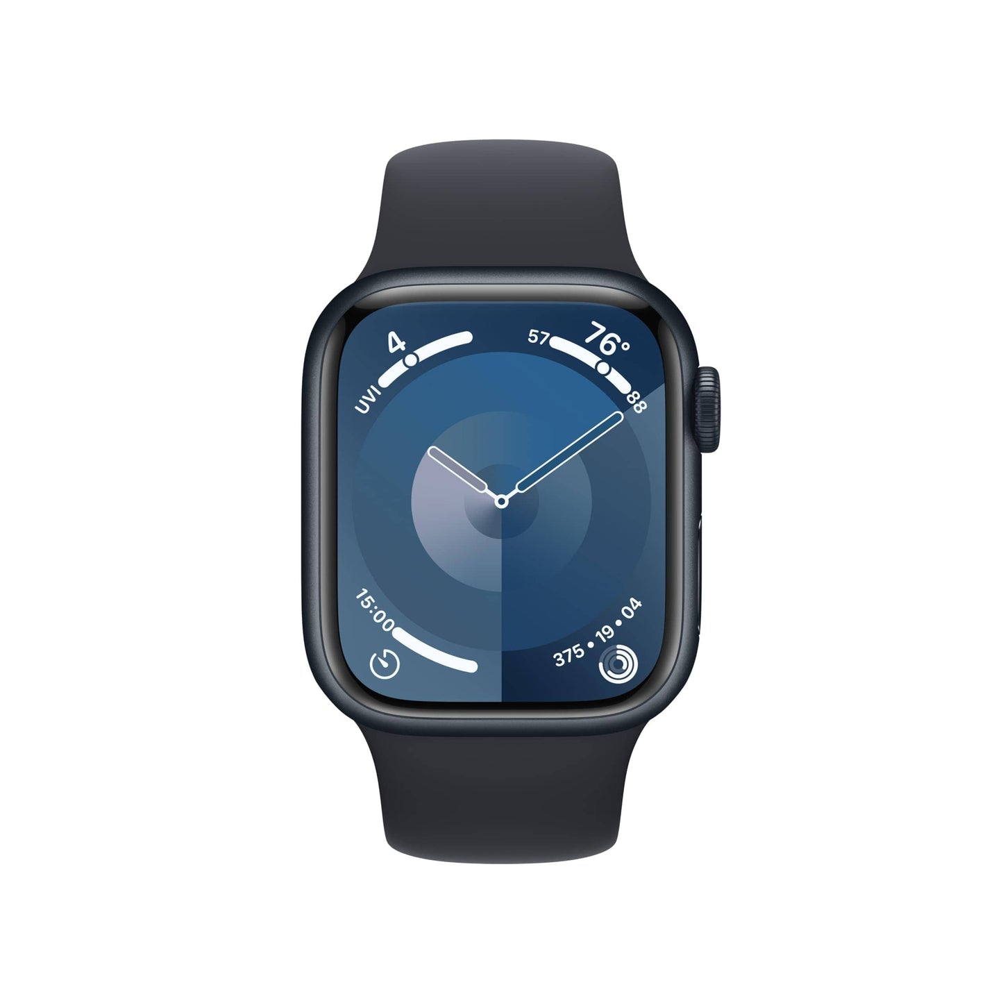 Montre intelligente Apple Watch Series 9 [GPS 45 mm] avec boîtier en aluminium minuit et bracelet sport minuit M/L. Tracker d'activité, applications d'oxygène sanguin et ECG, écran Retina toujours activé (renouvelé) 