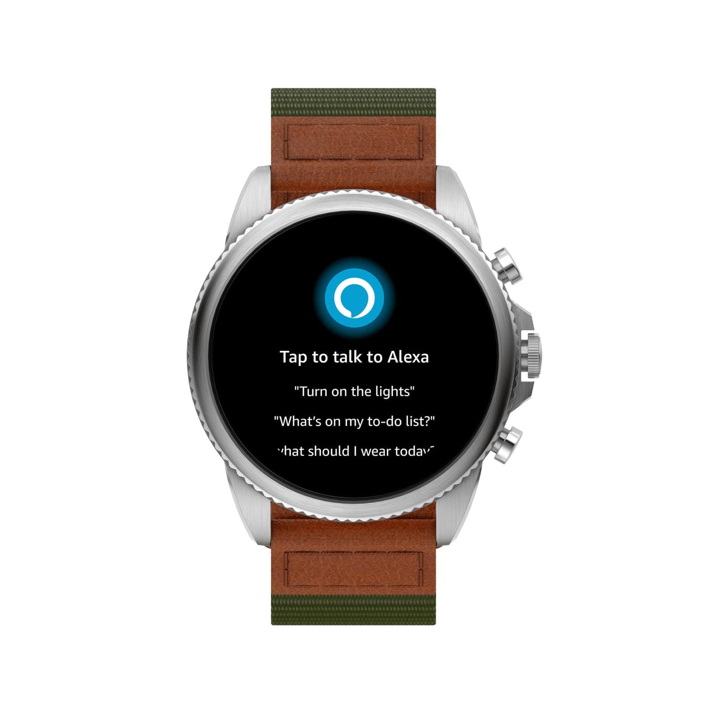 Fossil Gen 6 Montre intelligente à écran tactile de 44 mm pour hommes avec Alexa intégré, tracker d'activité, tracker d'activité, suivi du sommeil, GPS, haut-parleur, contrôle de la musique, notifications sur smartphone