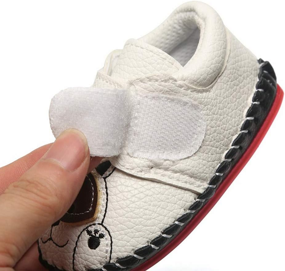 HsdsBebe Baby Boys Girls Pu Leather Hard Bottom Walking Sneakers Toddler Rubber Sole First Walkers Infant Cartoon Slippers Crib Shoes Xpress