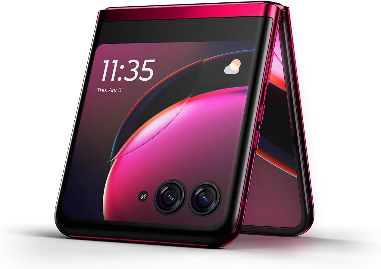 Motorola Razr+ | 2023 | Débloqué | Fabriqué pour les États-Unis 8/256 | Appareil photo 32 MP | Magenta, 73,95 x 170,83 x 6,99 mm 