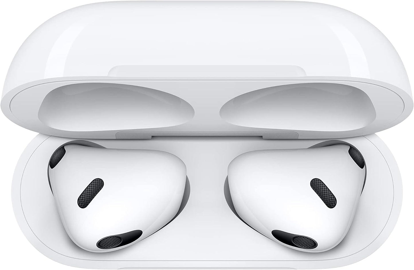 Auriculares inalámbricos Apple AirPods (3.ª generación), auriculares Bluetooth, audio espacial personalizado, resistentes al sudor y al agua, estuche de carga Lightning incluido, hasta 30 horas de duración de la batería 