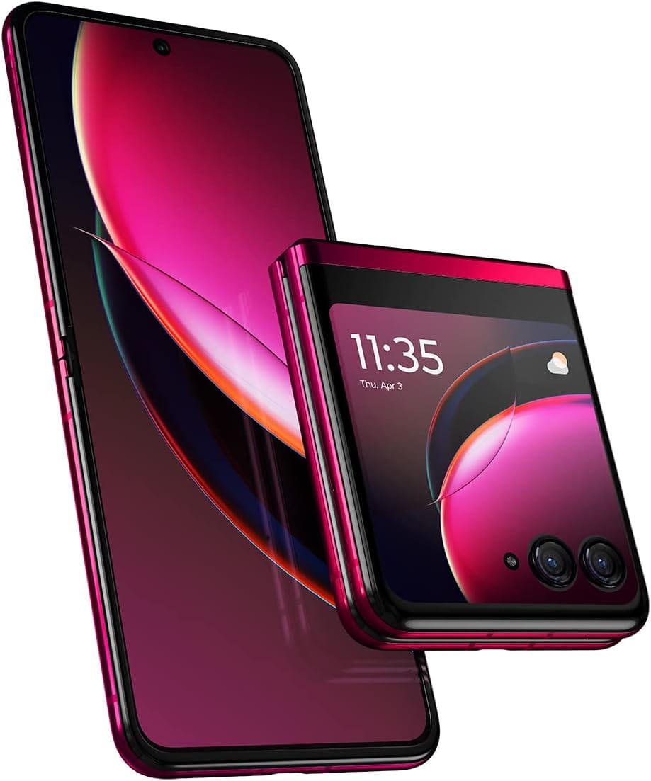 Motorola Razr+ | 2023 | Débloqué | Fabriqué pour les États-Unis 8/256 | Appareil photo 32 MP | Magenta, 73,95 x 170,83 x 6,99 mm 