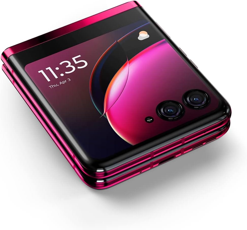 Motorola Razr+ | 2023 | Débloqué | Fabriqué pour les États-Unis 8/256 | Appareil photo 32 MP | Magenta, 73,95 x 170,83 x 6,99 mm 